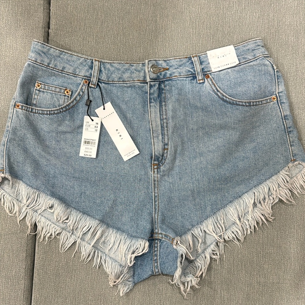 Topshop Kiri cut off jeans, NWT, us size 12